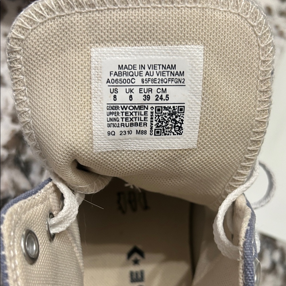 Converse Women's High-Top Sneakers - Gray and White - Picture 2 of 5